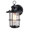 Vaxcel Lake Shore Steel 1 Light LED Compatible Black Coastal Outdoor Wall Lantern Clear Glass T0741 - alternate 8